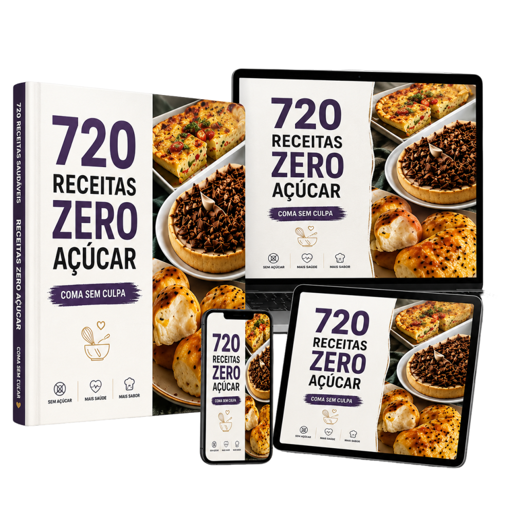720 Receitas Zero Açúcar — celular, tablet, notebook